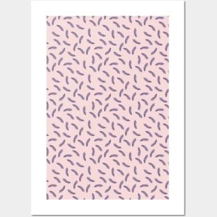 Purple Heather Pattern Posters and Art